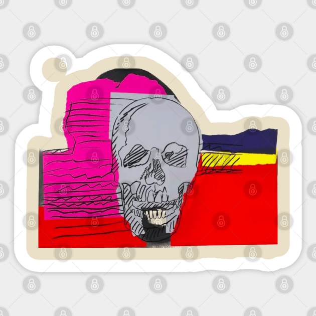 Skull (F. & S. II.159) Sticker by The Grand Guignol Horror Store